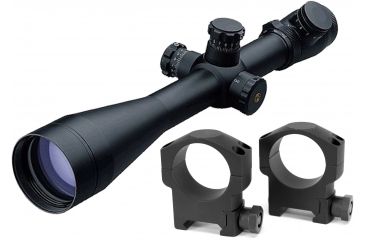 Image of Leupold Mark 4 LR/T 8.5-25x50mm 30mm Rifle Scope M5 113092 w/ Mark 4 Rifle Scope 30mm High Aluminum Matte Black Rings