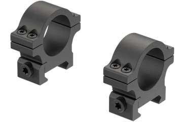 Image of Leupold Open Range Cross-Slot Rings, 1in Low, Matte Black, 180943