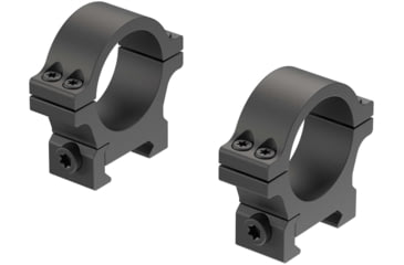 Image of Leupold Open Range Cross-Slot Rings, 30mm Low, Matte Black, 180946