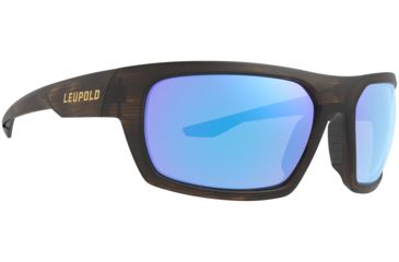 Image of Leupold Packout Mens Sunglasses, Matte Tortoise Frame, Square Blue Mirror Lens, Polarized, Regular, 179630