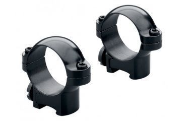 Image of Leupold RM Rimfire No Tap Rings, 3/8in, 0.87in Height, 1in Tube, Glossy Black, Medium, 54289, EDEMO2