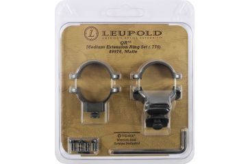 Image of Leupold Quick Release Rifle Scope Rings, 1in, Medium, Matte Black 49976