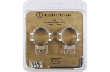 Image of Leupold Quick Release Rifle Scope Rings, 1in, Medium, Silver 49975