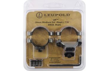 Image of Leupold Quick Release Rifle Scope Rings, 30mm, Medium, Gloss Black 49939