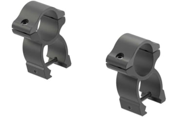 Image of Leupold Rifleman Rifle Scope Rings, See-Thru, 1in, 1.44in Height, Matte Black, 55880