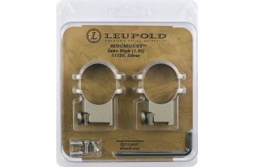 Image of Leupold Sako Ring Mounts, 1in, High, Silver - 51720