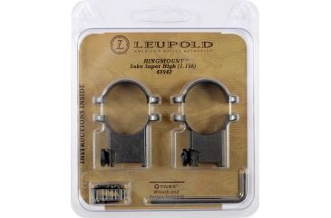 Image of Leupold Sako Ring Mounts, 1in, Super High, Gloss Black 49942