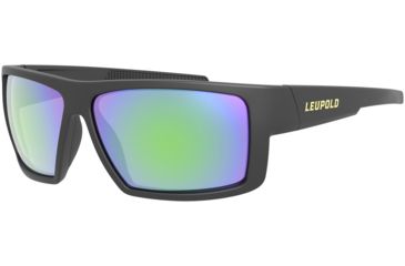 Image of Leupold Switchback Mens Sunglasses, Matte Black Frame, Square Emerald Mirror Lens, Polarized, Regular-Wide, 179093