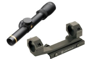 Image of Leupold VX-2 1-4x20mm Rifle Scope, Matte Black, Duplex Reticle 110793, w/ Leupold Mark 2 IMS Integral Mounting System Matte, 30mm Ring