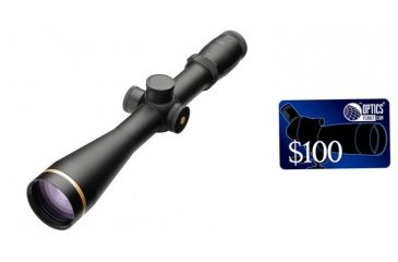 Image of Leupold VX-3 3.5-10x40 mm Rifle Scope - Matte,Wind-Plex Reticle, CDS Custom Dial System 120600, FREE 100 OpticsPlanet E-Gift Certificate