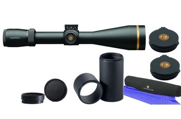 Image of Leupold VX-6HD 3-18x50mm Rifle Scope, 30 mm Tube, Second Focal Plane, Black, Matte, Red TMOA Reticle, MOA Adjustment, w/ Lens Covers,  Anti-Reflective Device, Sunshade &amp; Scope Cover, 171576-KIT1