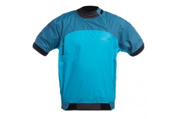 Image of Level Six Mens Huron 2.5 Layer Short Sleeve Semi Dry Top, Grotto Blue, Extra Small, GMT-HURO-GR-XS