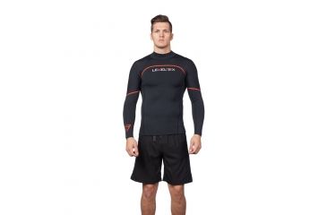 Image of Level Six Mens Jericho Long Sleeve Neoprene Rashguard, Black, Small, GMT-LSJE-BK-S