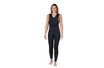 Image of Level Six Womens Farmer Jane Front Zip Wetsuit, Black, 2XL, GWT-JANE-BK-XXL