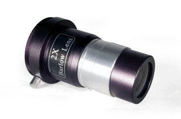 Image of Levenhuk 2x Barlow Lens, Black, with Camera Adapter, Small 44473