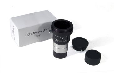Image of Levenhuk 2x Barlow Lens, Black, with Camera Adapter, Small 44473