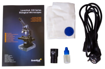Image of Levenhuk 320 BASE Biological Monocular Microscope, Optical Glass, 40-1000x, 23.2mm, Grey/Black, Middle, 73811