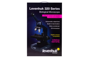 Image of Levenhuk 320 BASE Biological Monocular Microscope, Optical Glass, 40-1000x, 23.2mm, Grey/Black, Middle, 73811