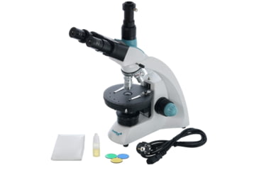 Image of Levenhuk 40-1000x 500T POL Trinocular Microscope, White, Middle, 75427