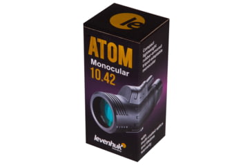 Image of Levenhuk Atom 10x42 Monocular, Black, Small, 74095