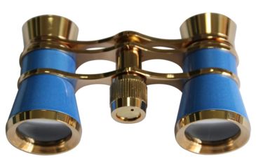 Image of Levenhuk Broadway 325C 3x25mm Opera Glasses w/ Chain, Blue Wave, 70871