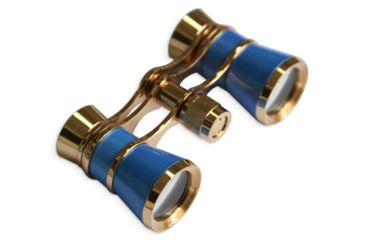 Image of Levenhuk Broadway 325C 3x25mm Opera Glasses w/ Chain, Blue Wave, 70871