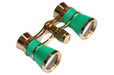 Image of Levenhuk Broadway 325C 3x25mm Opera Glasses w/ Chain, Lime, 70872