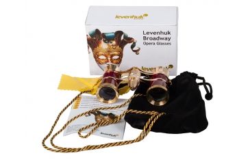 Image of Levenhuk Broadway 325F Opera Glasses, Red