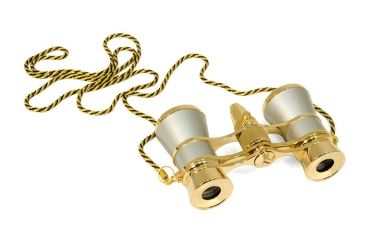 Image of Levenhuk Broadway 325F Opera Glasses, Silver, with LED Light and Chain