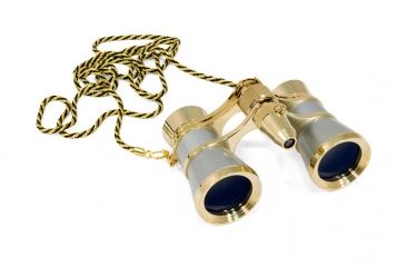 Image of Levenhuk Broadway 325F Opera Glasses, Silver, with LED Light and Chain