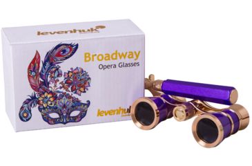 Image of Levenhuk Broadway 325L Lorgnette Opera Glasses, Amethyst, Small, NSN N, 70873