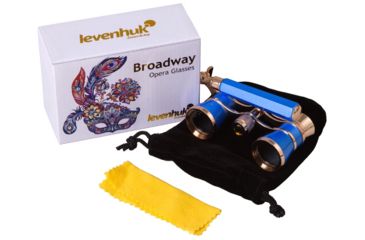 Image of Levenhuk Broadway 325L Lorgnette Opera Glasses, Blue Wave, Small, NSN N, 70874