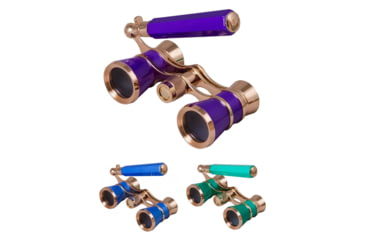 Image of Levenhuk Broadway 325L Lorgnette Opera Glasses, Amethyst, Blue Wave, Lime