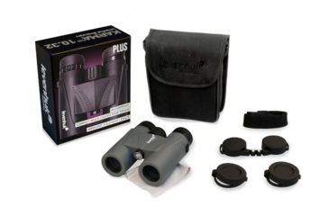 Image of Levenhuk Karma PLUS 10x32mm Roof Prism Binocular, Gray, 5.3 x 5 x 1.9, NSN N, 67709