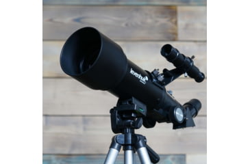 Image of Levenhuk Skyline Travel 70 Telescope, Black, Large, 70818