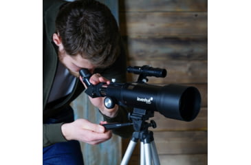 Image of Levenhuk Skyline Travel 70 Telescope, Black, Large, 70818