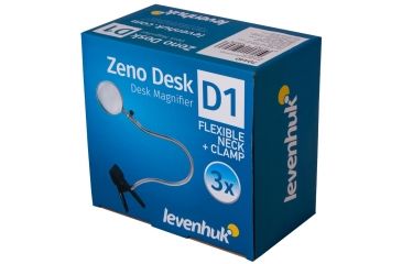 Image of Levenhuk Zeno Desk D1 Magnifier, Black/Silver, Medium 70440