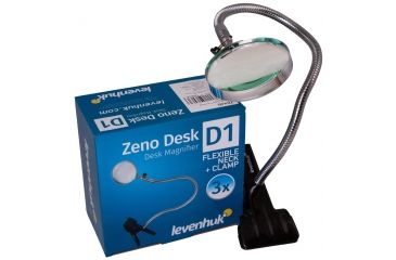 Image of Levenhuk Zeno Desk D1 Magnifier, Black/Silver, Medium 70440