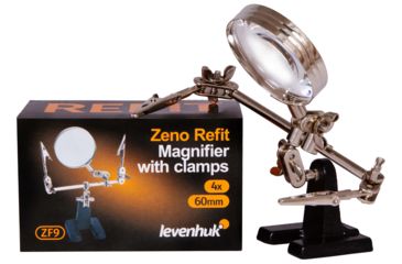 Image of Levenhuk Zeno Refit ZF9 Magnifier, Black/Silver, Small, 74071