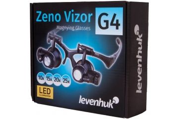 Image of Levenhuk Zeno Vizor G4 Magnifying Glasses, Black, Medium 70432