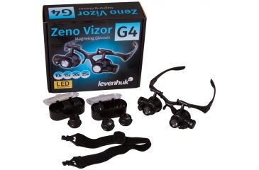 Image of Levenhuk Zeno Vizor G4 Magnifying Glasses, Black, Medium 70432