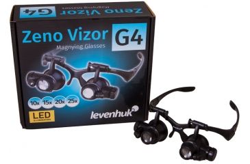 Image of Levenhuk Zeno Vizor G4 Magnifying Glasses, Black, Medium 70432