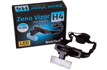 Image of Levenhuk Zeno Vizor H4 Head Magnifier, Black, Medium 70433