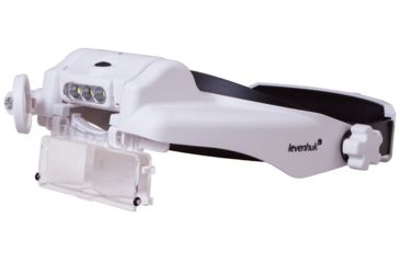 Image of Levenhuk Zeno Vizor HR2 Head Rechargeable Magnifier, White, Small, NSN N 72613