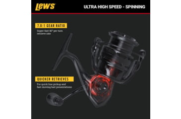 Image of Lews HyperMag Shallow Spool Spinning Fishing Reel