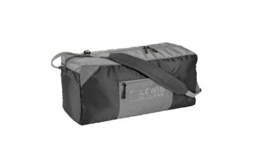 Image of Lewis N. Clark 18in Packable Duffel with Neoprene Zip Pouch, Black/Gray, One Size, 1760BGR