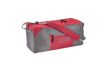 Image of Lewis N. Clark 18in Packable Duffel with Neoprene Zip Pouch, Red/Gray, One Size, 1760RED