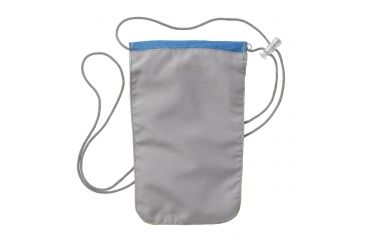 Image of Lewis N Clark ElectroLight Overseas Trip Neck Stash,8x5in,Bright Blue/Neon Lemon 1118BLU