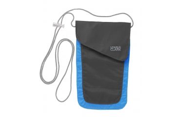 Image of Lewis N Clark ElectroLight Overseas Trip Neck Stash,8x5in,Charcoal/Bright Blue 1118CHR