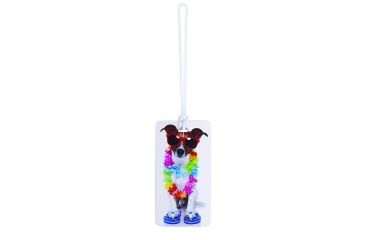 Image of Lewis N Clark Fashion Luggage Tag, Dog with Lei 7416
